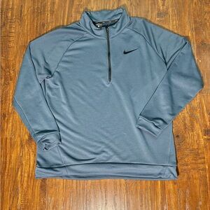 Nike Dri-Fit Men’s XL Blue Long Sleeve 1/4 Zip Athletic Pullover #PU6